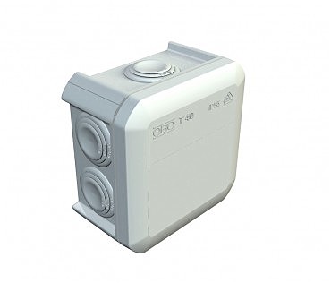 Коробка розподільча Т-40 з каб. вводами, 90х90х52, ІР55, ультрафіолетостійкий, ударостійкий (80 шт) (00000001586)