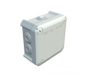 Коробка розподільча Т-60 з каб. вводами, 114х114х57, ІР66, ультрафіолетостійкий, ударостійк (60 шт) (00000001587)