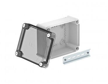 Коробка розподільча Т-серії без кабельних вводів з прозорою кришкою, 190х150х77, ІР66, ультрафіолето (00000098918)