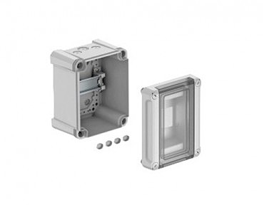 Розподільчий щит зовнішнього монтажу на 3 модулі, ІР66, ударостійкий пластик, ІК07 (00000098920)