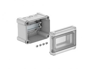 Розподільчий щит зовнішнього монтажу на 5 модулів, ІР66, ударостійкий пластик, ІК07 (00000098921)