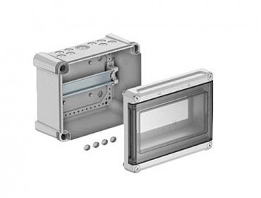 Розподільчий щит зовнішнього монтажу на 9 модулів, ІР66, ударостійкий пластик, ІК06 (00000098922)