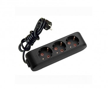 Подовжувачі 3гн/3м із з/к (Чорний) ViKo MULTI-LET (12шт) (00000104108)