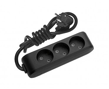 Подовжувач чорний 3 гнізда 3 м. Panasonic (00000113786)