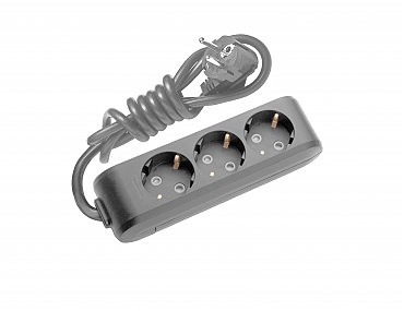 Подовжувач сірий 3 гнізда 3 м. з з/к Panasonic (00000113787)