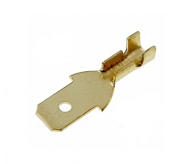 Клемник латунь тато 6,3 мм (100 шт/уп) (00000115114)