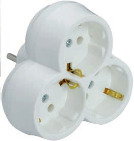 Розгалужувач потрійний Ромашка з заземленням FAR (20/200 шт) (00000124251)