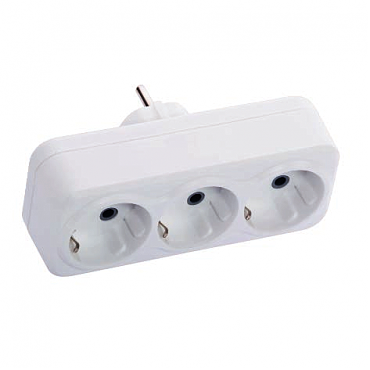 Розгалужувач потрійний прямий з заземленням FAR (20/200 шт) (00000124253)