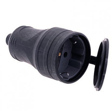 Штепсельне гніздо із заземленням каучукове FAR (25/150 шт) (00000124277)