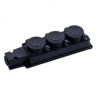 Колодка 3 ГН каучукова із заземленням FAR (6/36 шт) (00000124278)