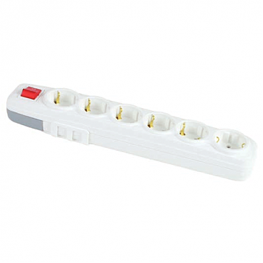 Колодка 6 ГН із заземленням, з захисними шторками FAR LARA (15/90 шт) (00000124223)