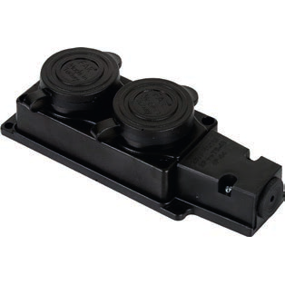 Колодка 2 ГН каучукова із заземленням FAR (6/36 шт) (00000124283)